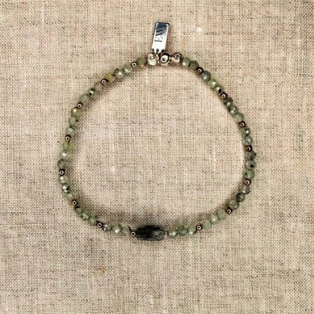 Labradorite and Silver Stretch Bracelet