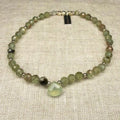 Prehnite and Silver Stretch Bracelet