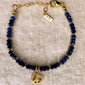 Lapis Lazuli + Gold Charm Bracelet