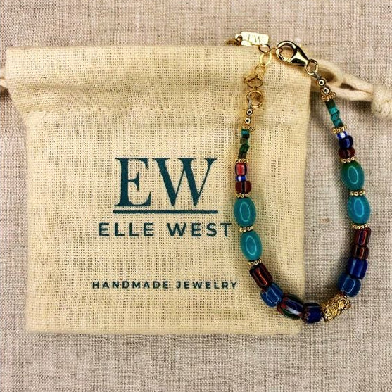 Whitney Turquoise & Trade Bead Bracelet