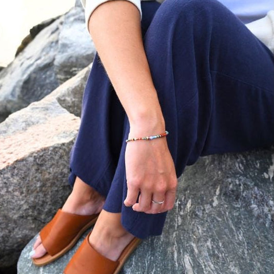 Maddie Turquoise, Jasper and Trade Bead Bracelet