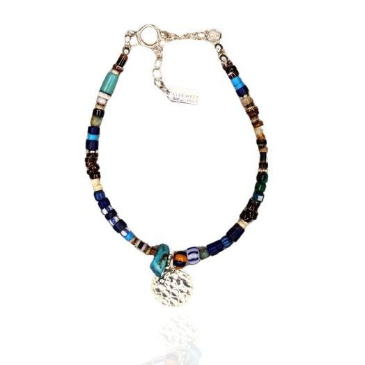 Ty Turquoise + Shell Bracelet + Charm