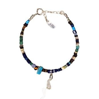 Ty Turquoise + Shell Bracelet + Charm