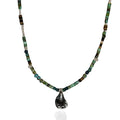 Ty Turquoise & Shell + Charm Necklace