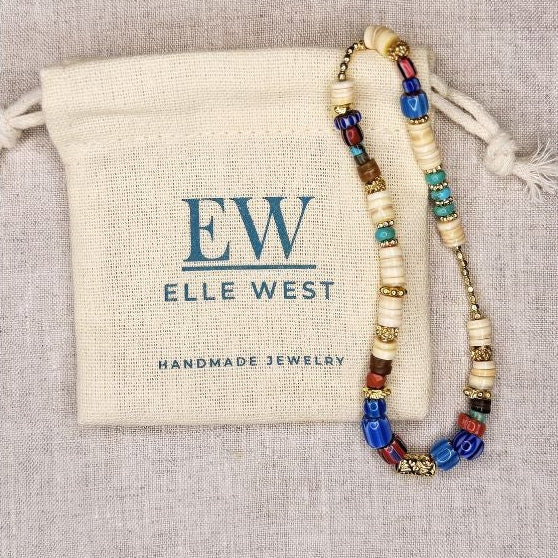 Hannah Ivory Shell and Trade Bead Necklace