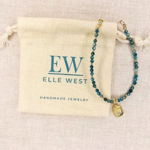 Apatite + Gold Charm Bracelet