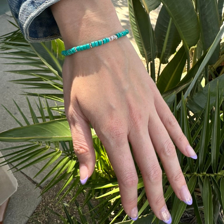 Age Turquoise & Sterling Bayonet Bracelet