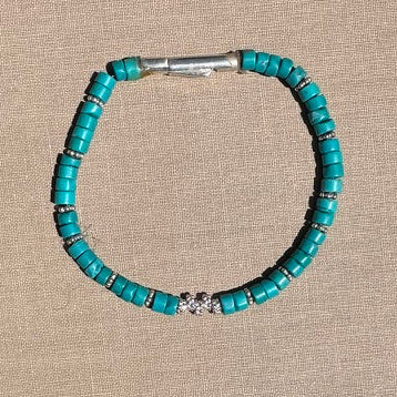 Age Turquoise & Sterling Bayonet Bracelet