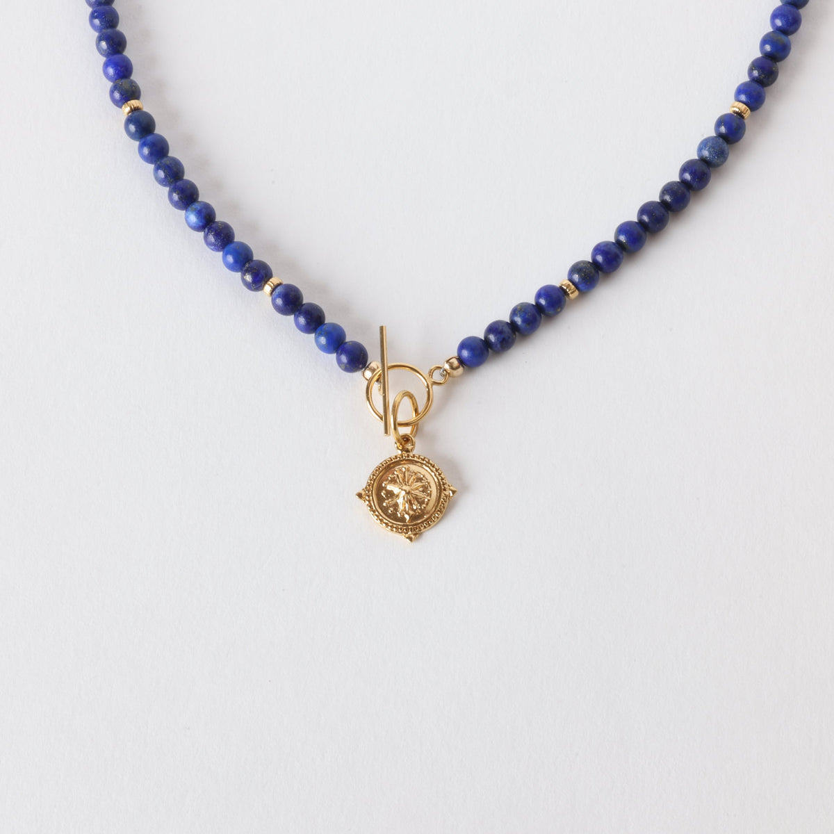 Midnight Swim Lapis x Gold Toggle Necklace - Everyday