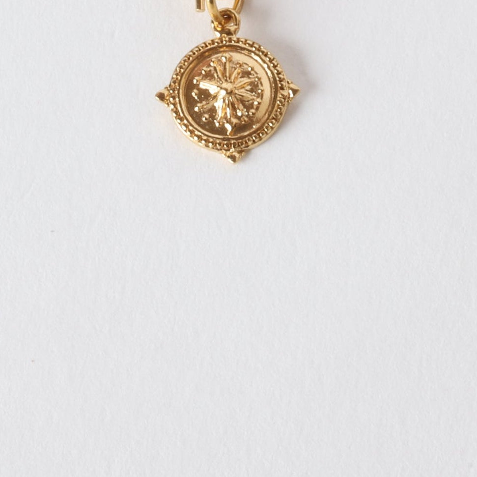 14K Gold over Sterling Compass Charm