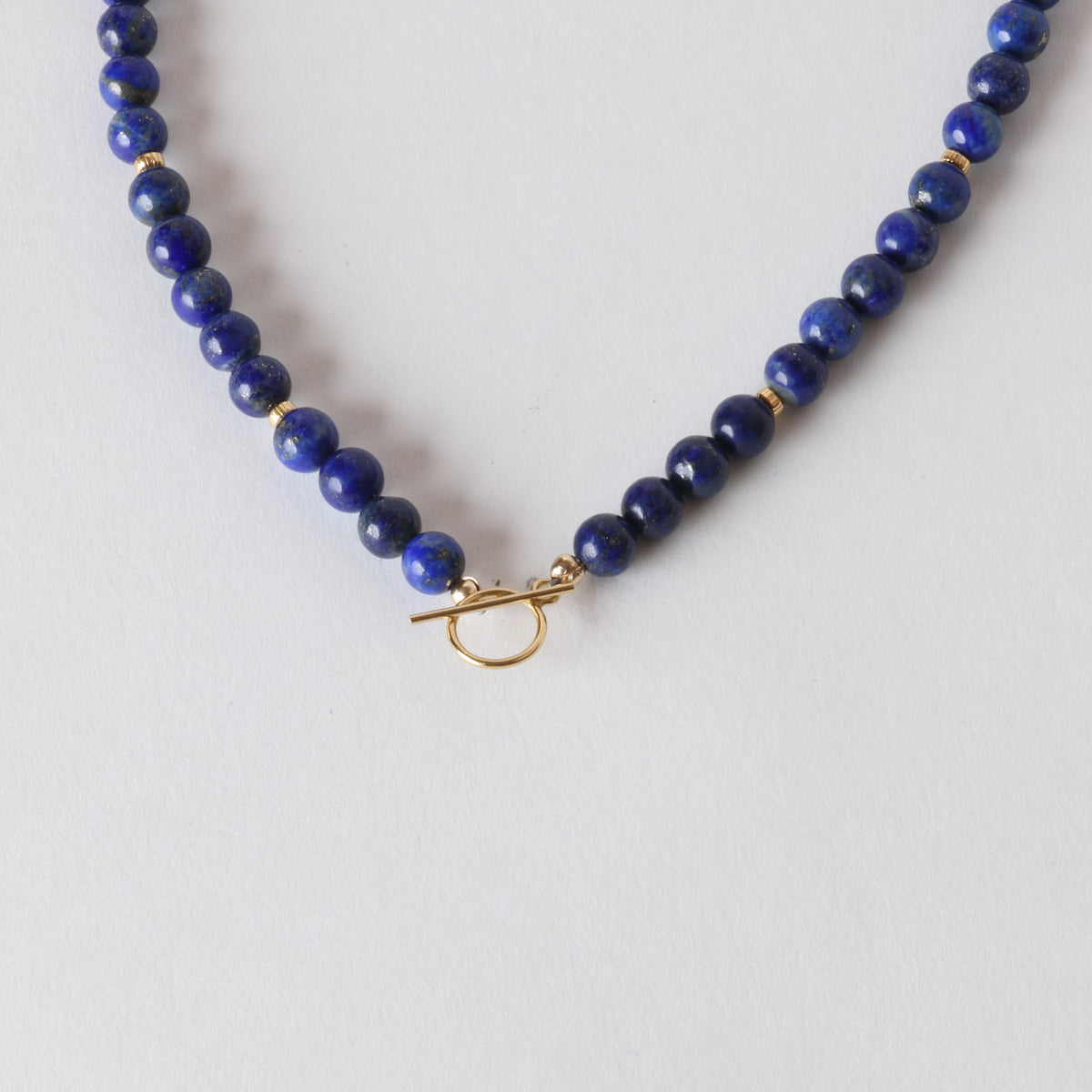 Midnight Swim Blue Lapis x Gold Toggle Necklace - Classic