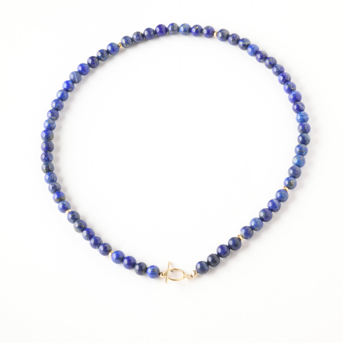 Midnight Swim Blue Lapis x Gold Toggle Necklace - Classic