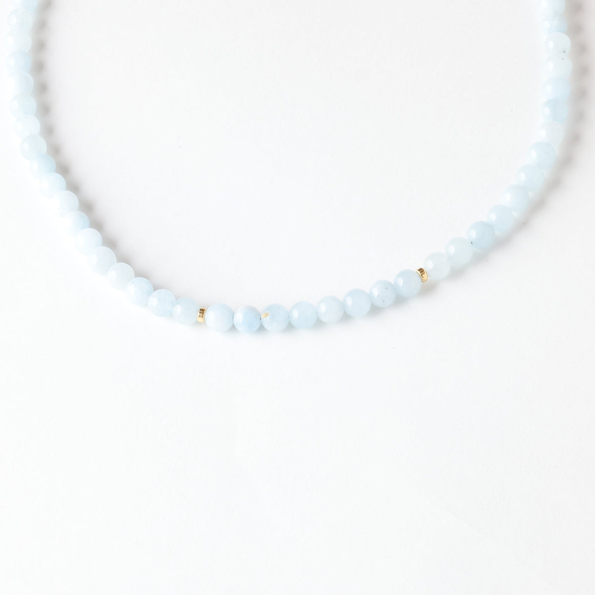 MultiToned Aquamarine x Gold Toggle Necklace - Classic