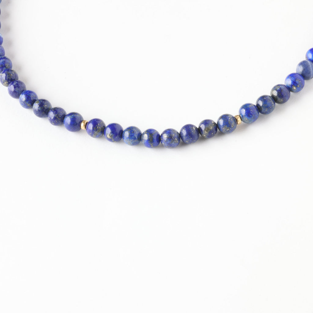 Midnight Swim Blue Lapis x Gold Toggle Necklace - Classic