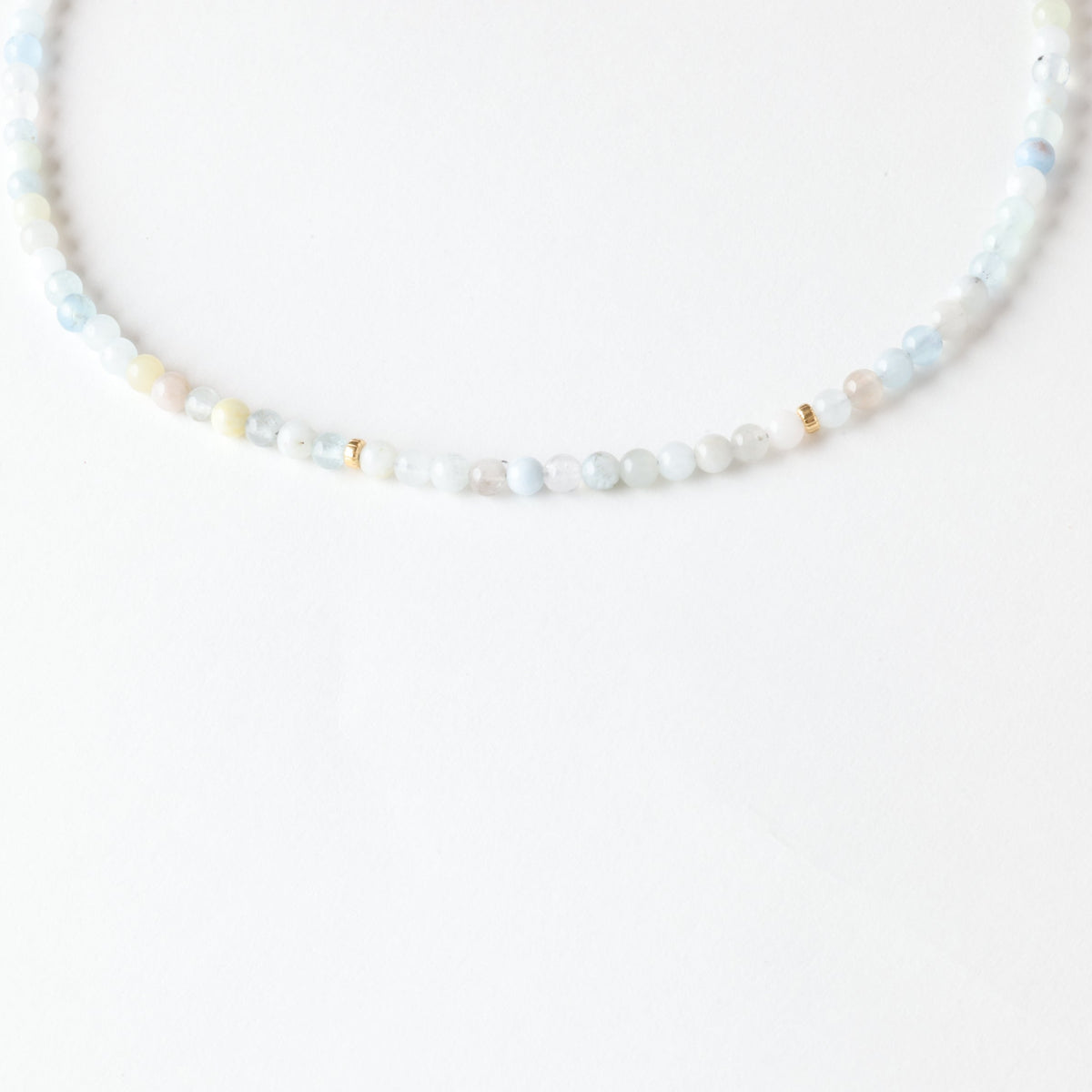 Morning Tide Multi-Toned Aquamarine x Gold Toggle Necklace - Everyday