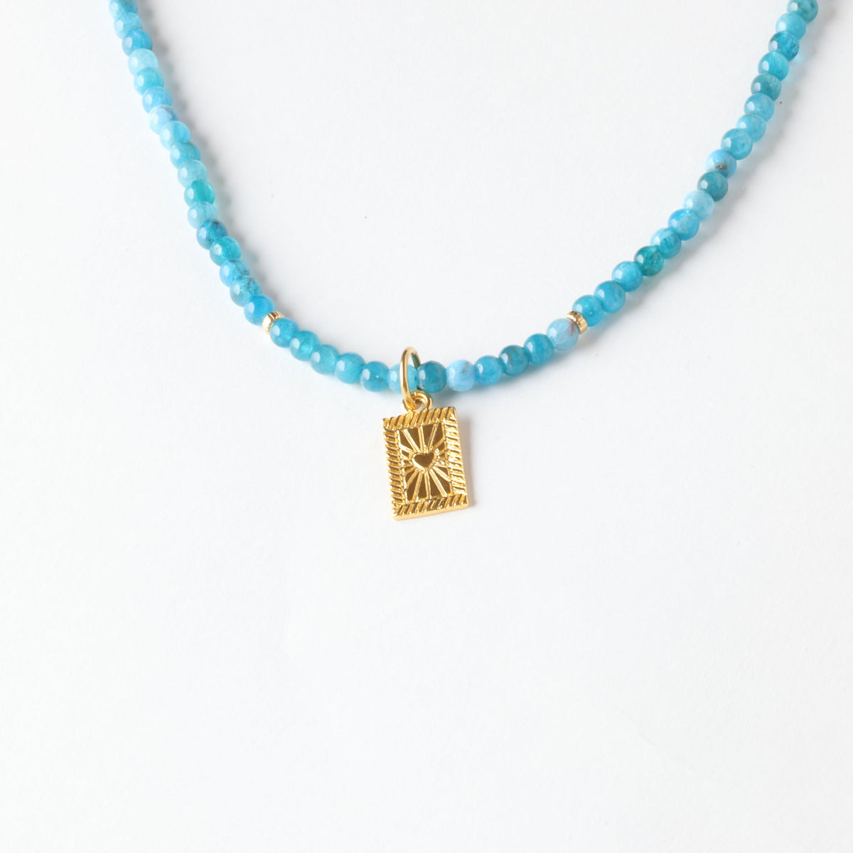 Pool Party Apatite x Gold Toggle Necklace - Everyday