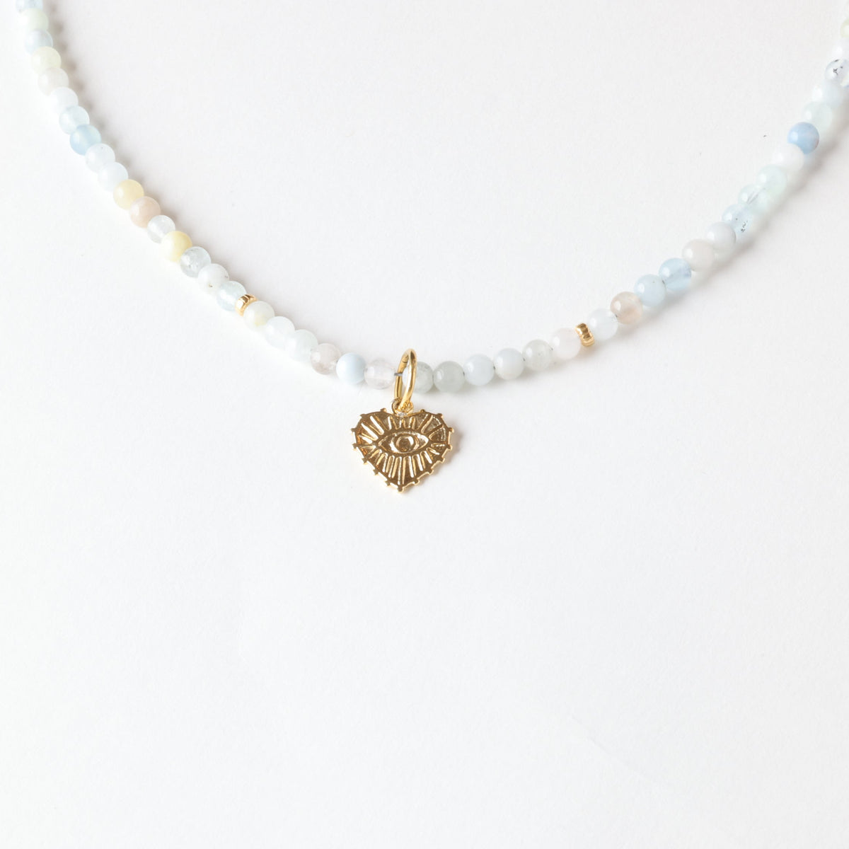 Morning Tide Multi-Toned Aquamarine x Gold Toggle Necklace - Everyday