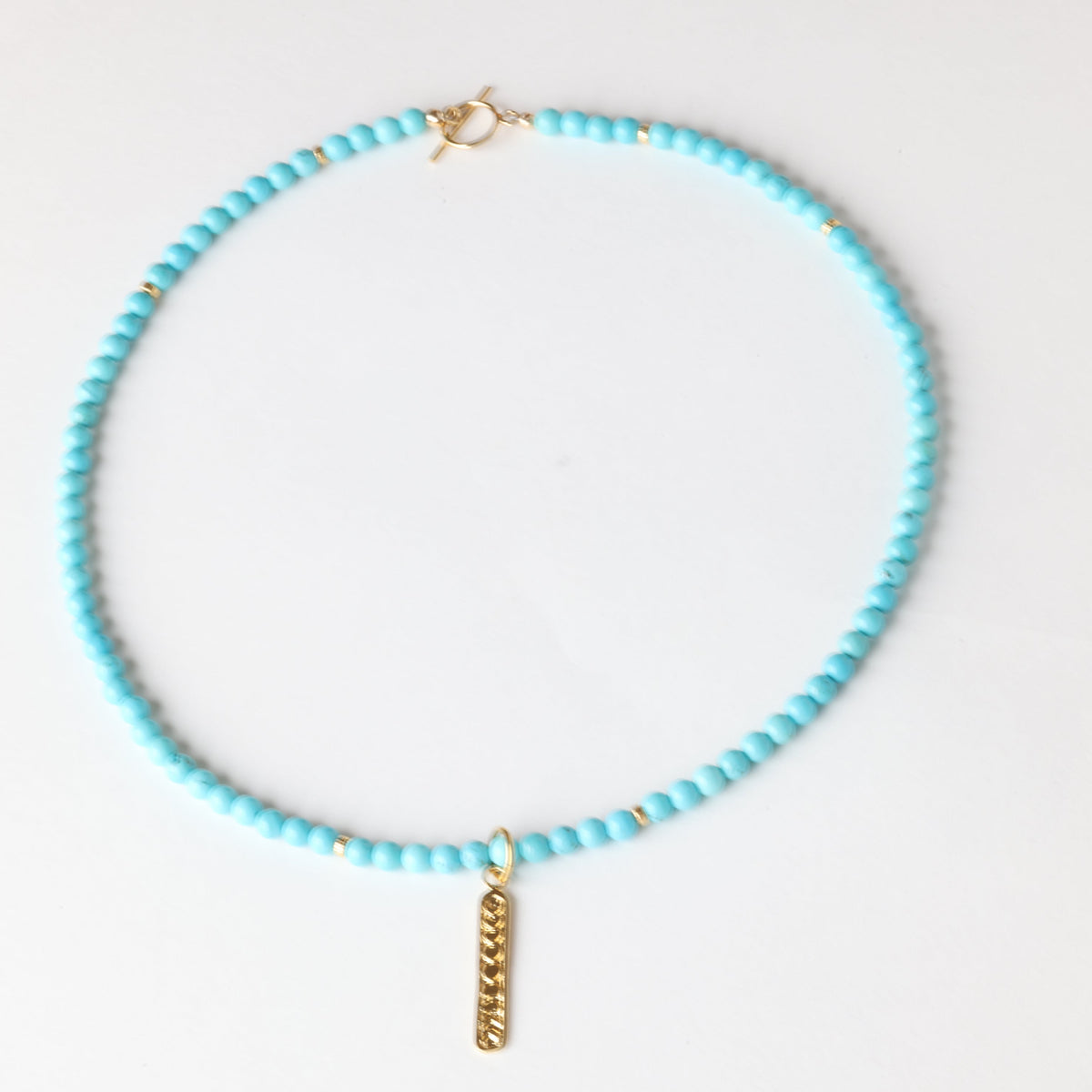 Open Road Turquoise x Gold Toggle Necklace - Everyday