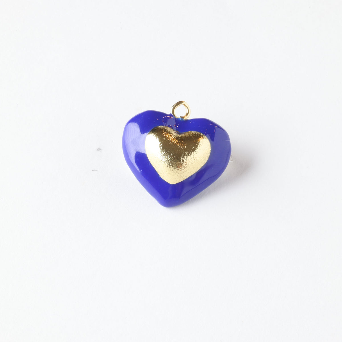 Puffed heart charm