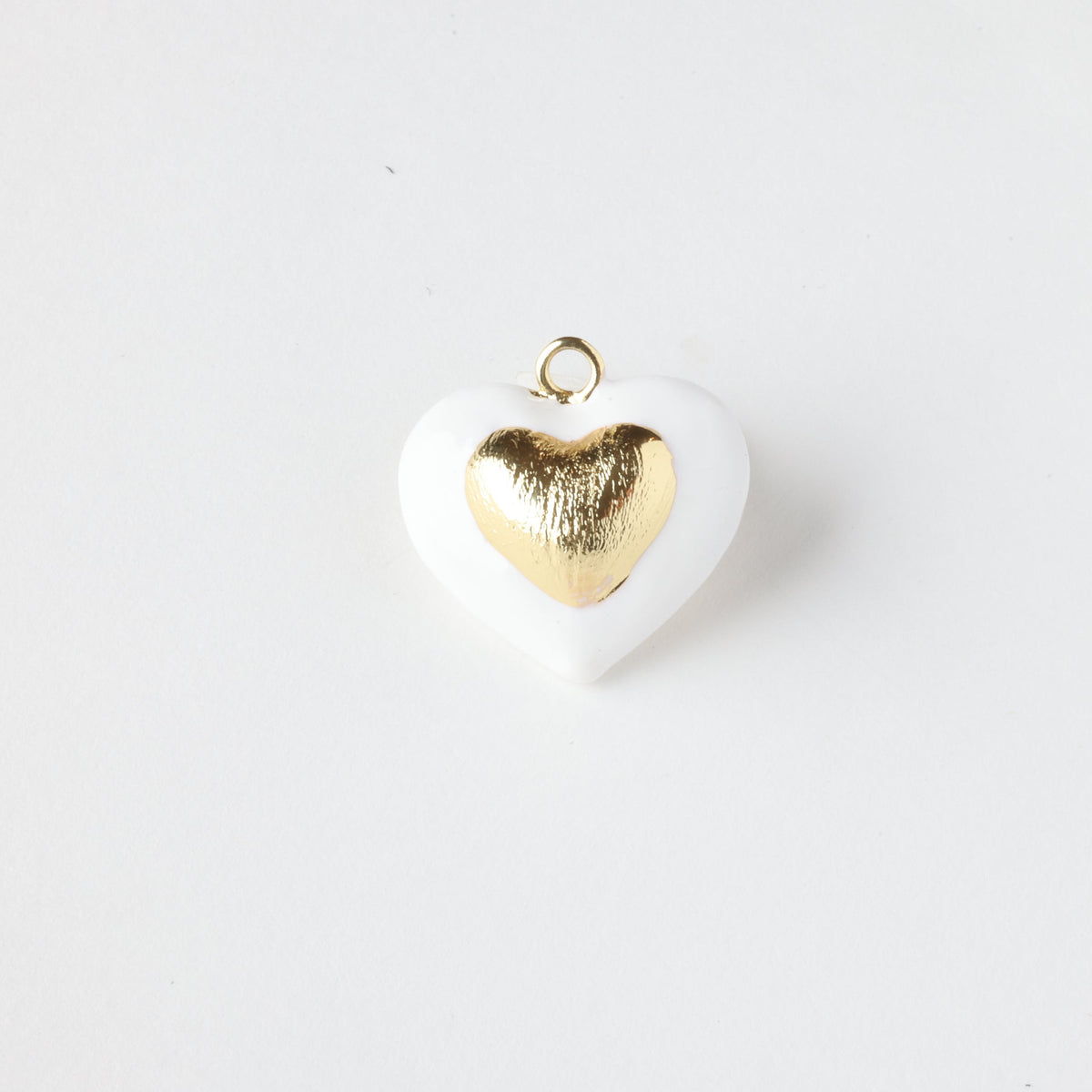 Puffed heart charm
