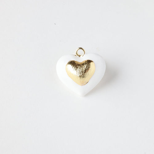 Blue enamel heart charm