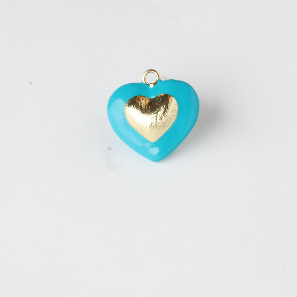 Puffed heart charm