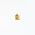 18k Gold Vermeil Rectangle Heart