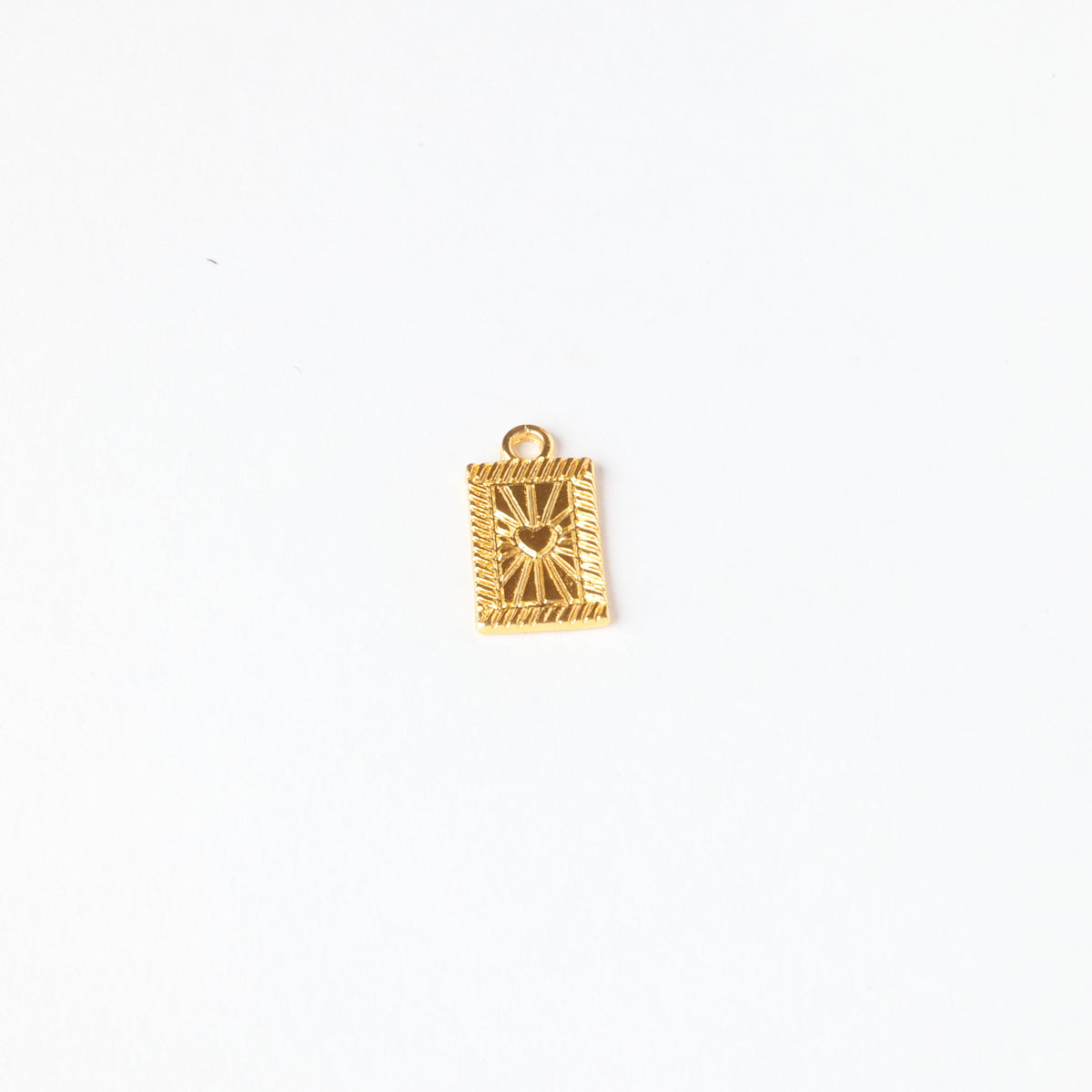 18k Gold Vermeil Rectangle Heart