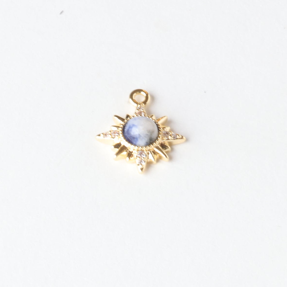 16k GP Sun Pendant w/Lapis
