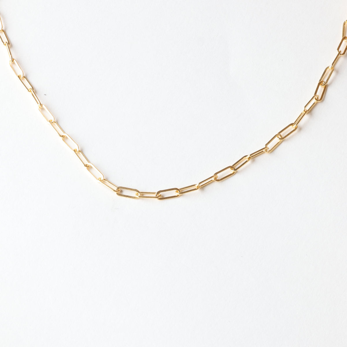 14k GF 3.0 mm Paperclip Chain Toggle Necklace