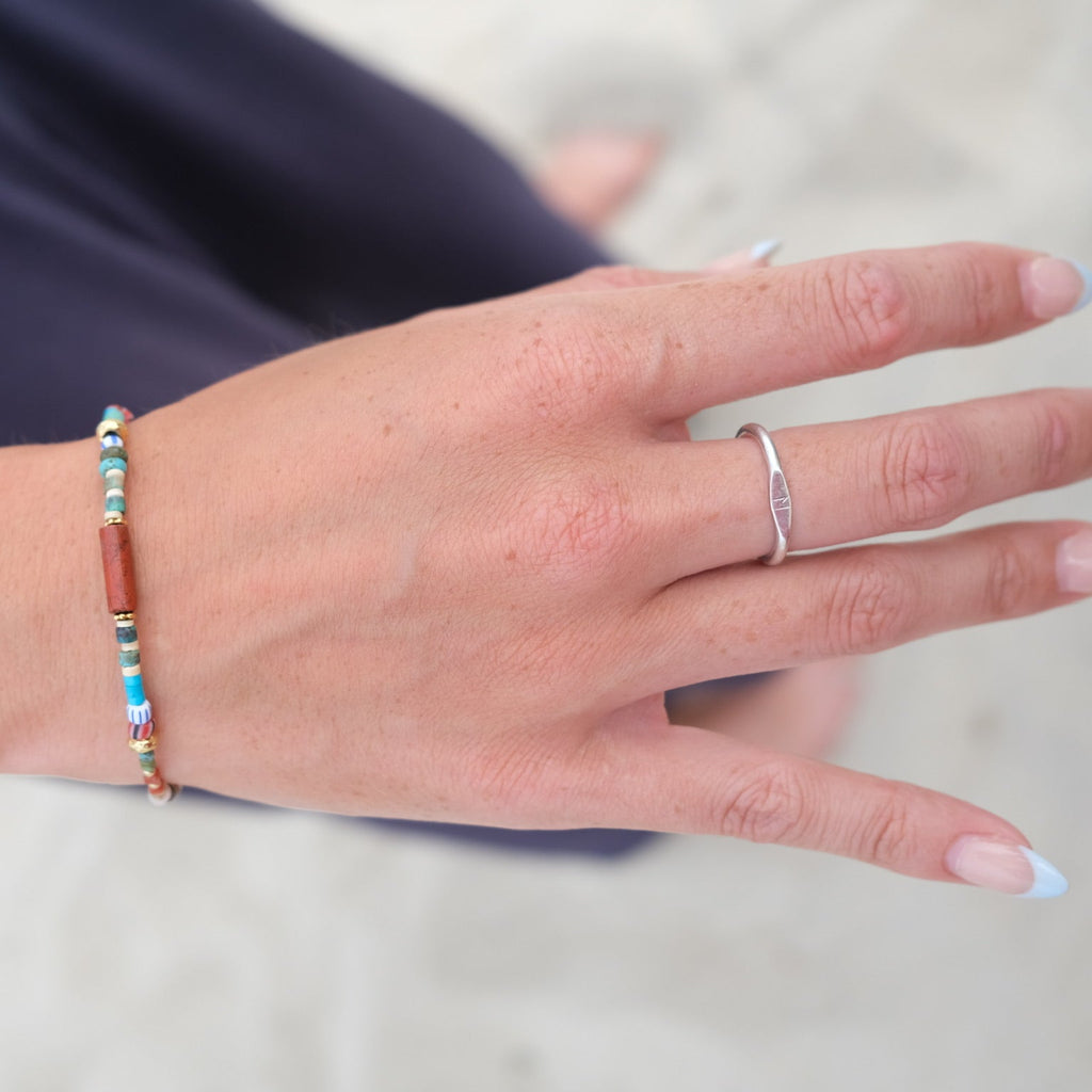 Maddie Turquoise, Jasper and Trade Bead Bracelet
