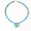 Pool Party Apatite x Gold Toggle Necklace - Classic