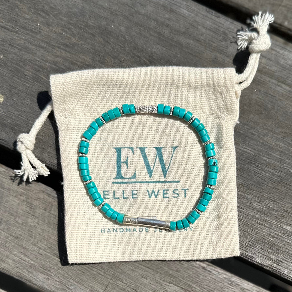 Age Turquoise & Sterling Bayonet Bracelet