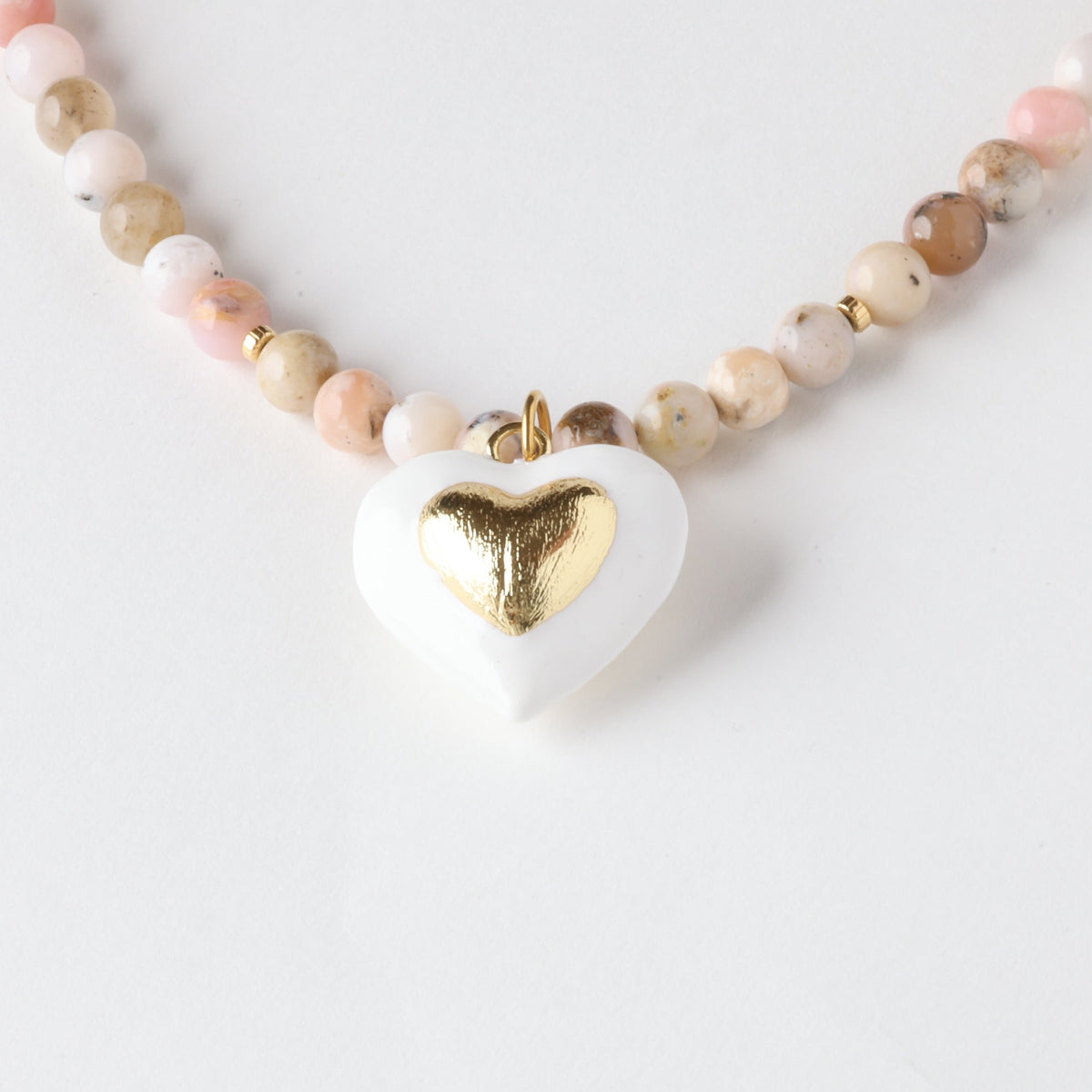 Pink Lemonade Opal x Gold Toggle Necklace- Classic