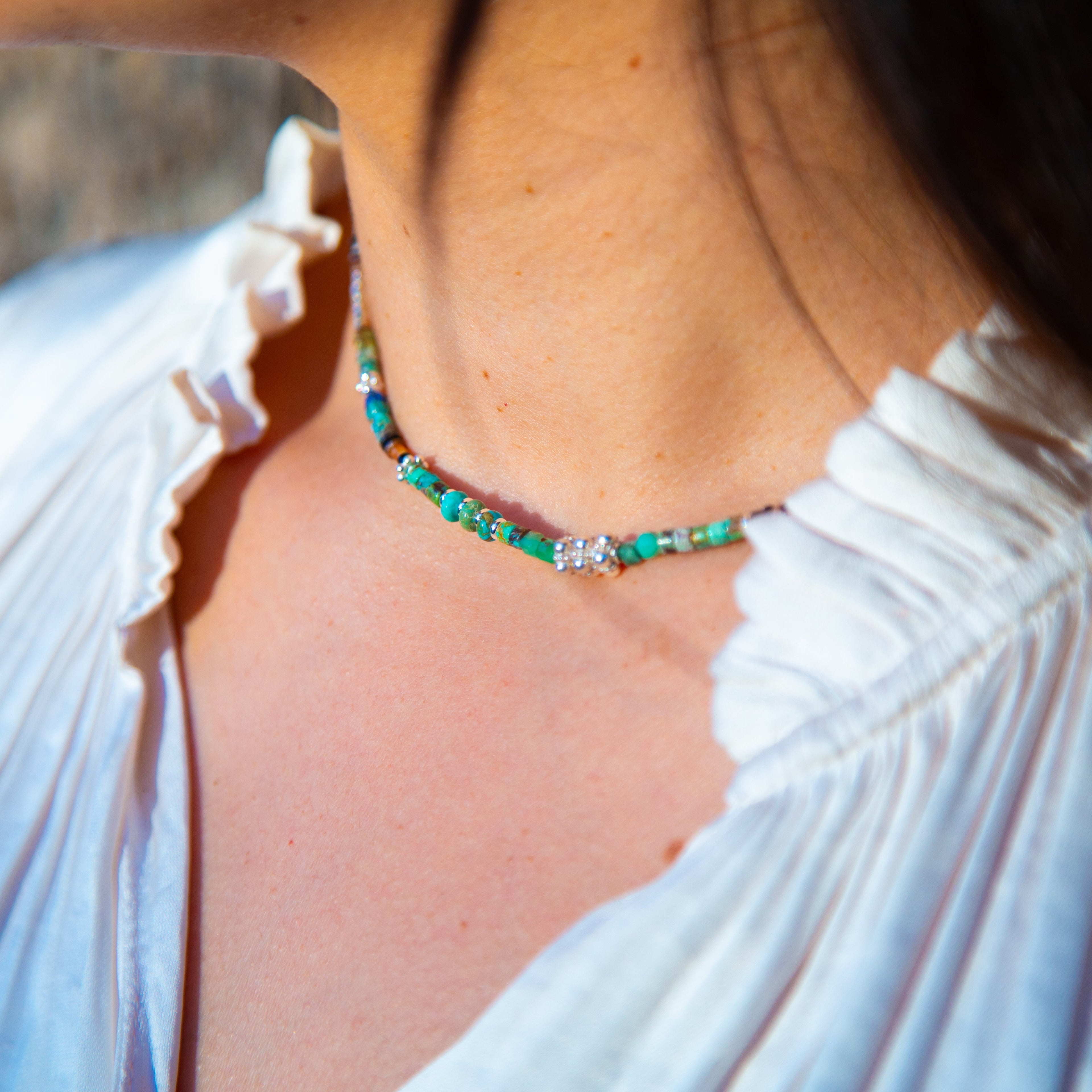 Ty Turquoise & Shell Necklace