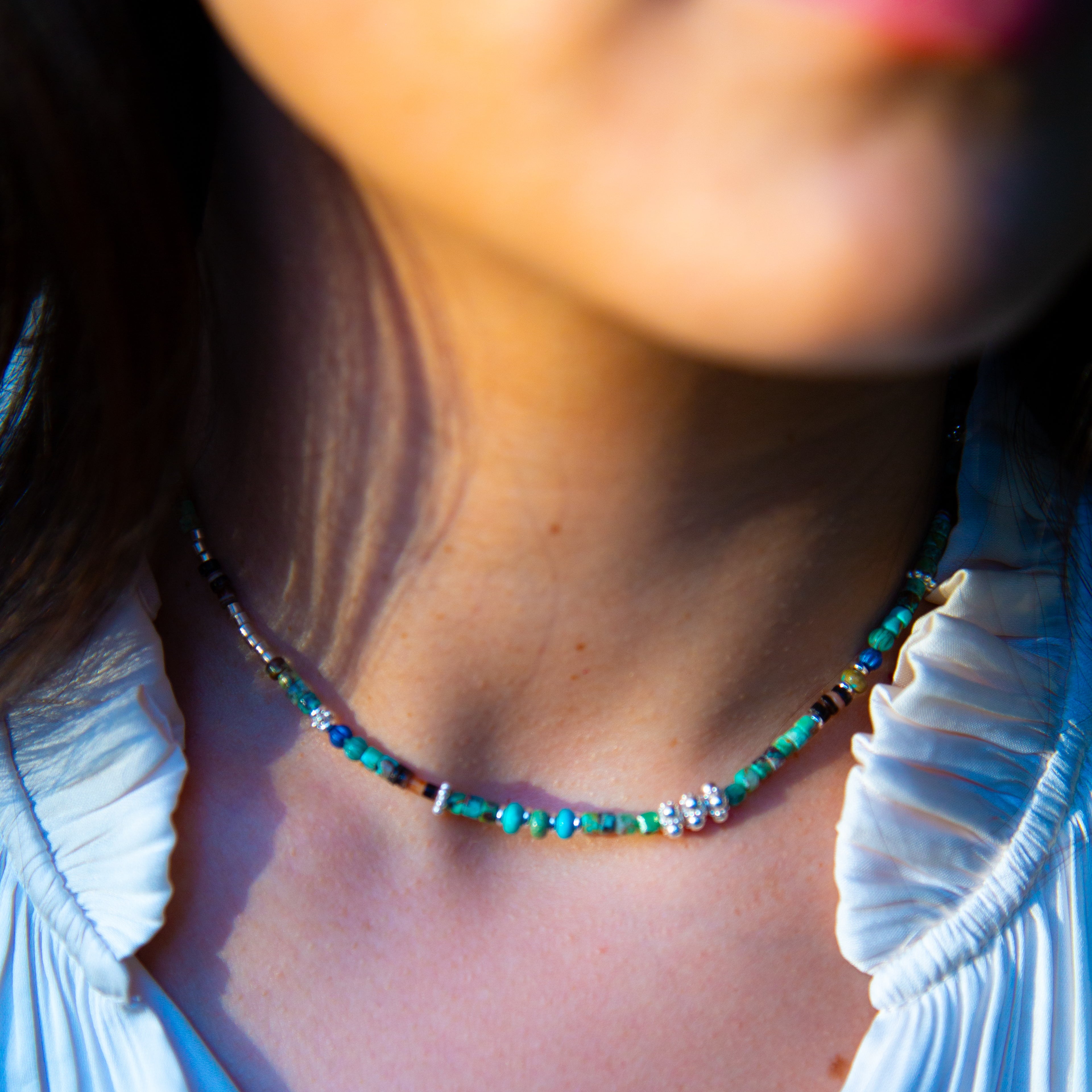 Ty Turquoise & Shell Necklace
