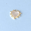 24k GF Shell pearl beaded heart charm