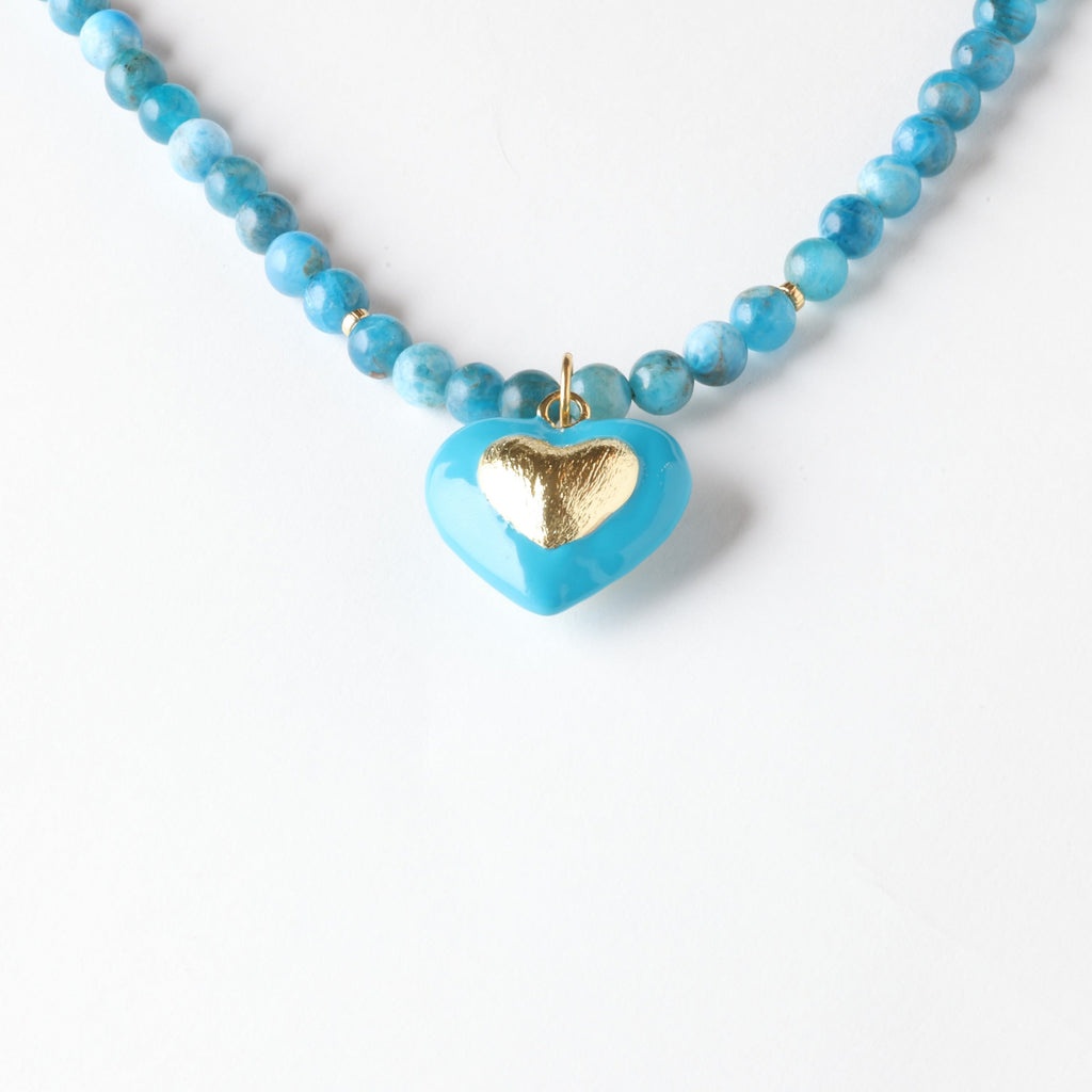 Pool Party Apatite x Gold Toggle Necklace - Classic