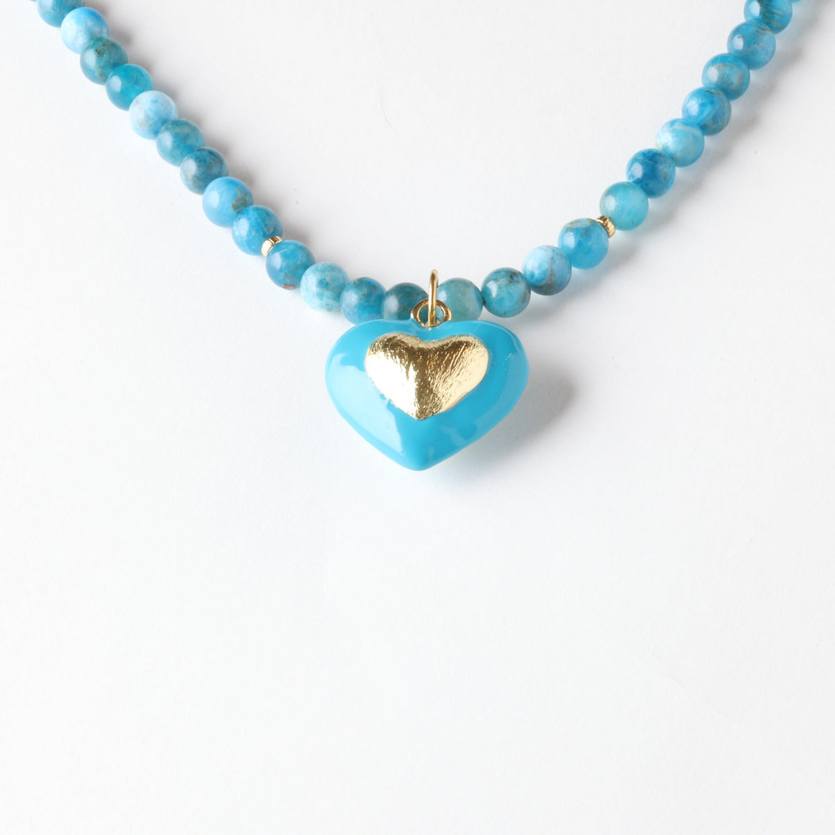 Pool Party Apatite x Gold Toggle Necklace - Classic